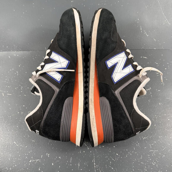New Balance 574v2 Black Poppy Mens 10D Black Suede And Fabric Trainers - Picture 8 of 9